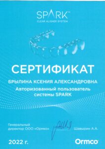 сертификат Брылина Ксения